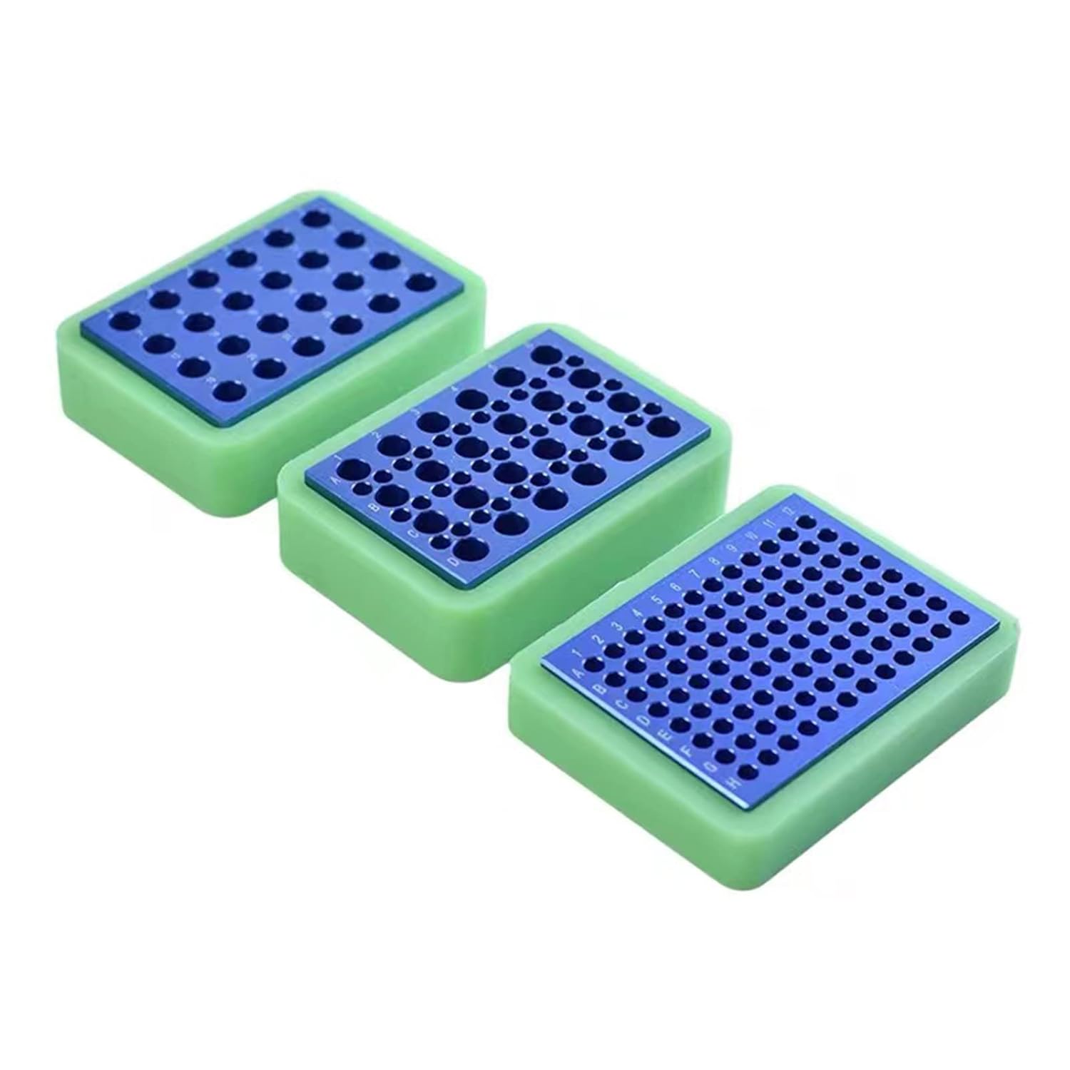 Bloque de enfriamiento de aluminio – Enfriador de placas PCR, 96 pozos para tubos de 0.2 mL, tiras o placas de 96 pocillos (96 pozos)