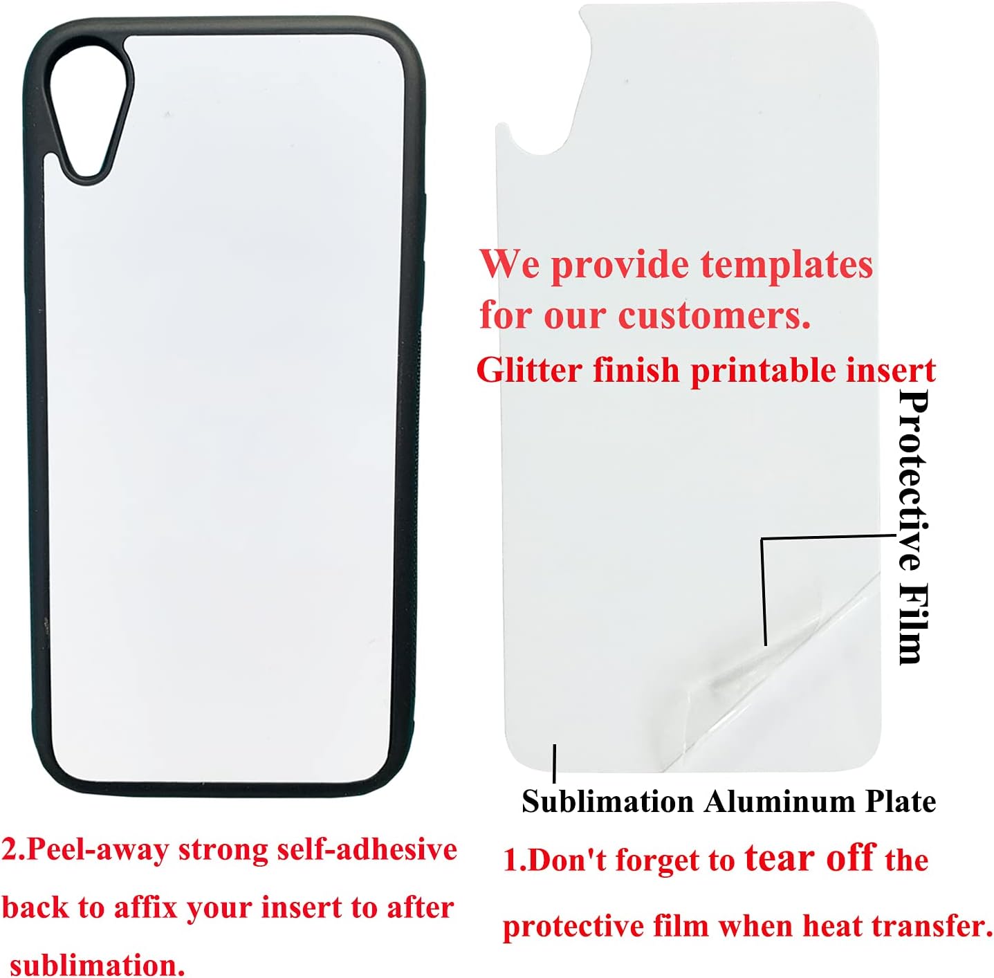 JUSTRY 5 fundas para teléfono de sublimación compatibles con Apple iPhone XR de 6.1 pulgadas, funda imprimible para teléfono para sublimación de