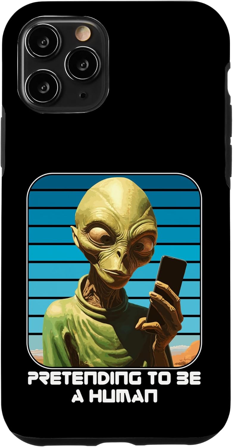 iPhone 11 Pro Alien Pretending To Be A Human Halloween Women, Men, Kids Case