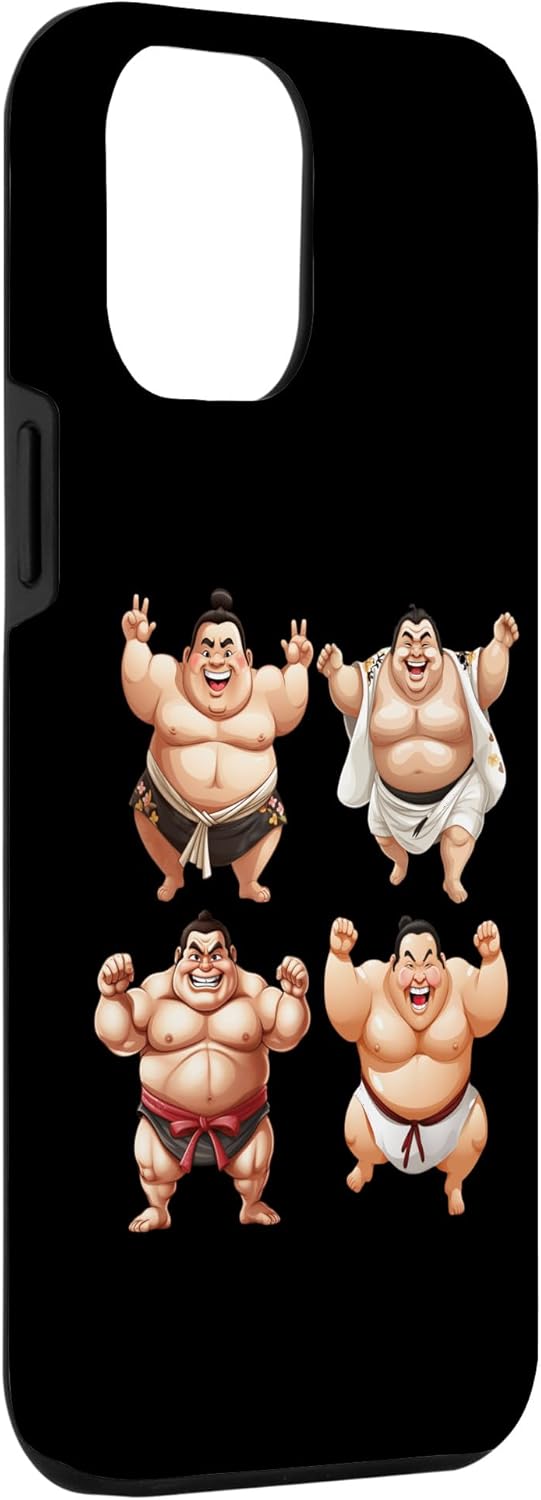 iPhone 14 Plus Funny fat sumo wrestler 4 sumo wrestlers Case