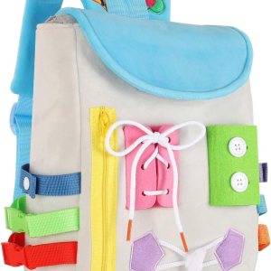 Busy Board – Mochila para niños pequeños con hebillas y juguetes de actividades de aprendizaje, desarrolla habilidades motoras finas y habilidades Busy Board – Mochila para niños pequeños con hebillas y juguetes de actividades de aprendizaje, desarrolla habilidades motoras finas y habilidades