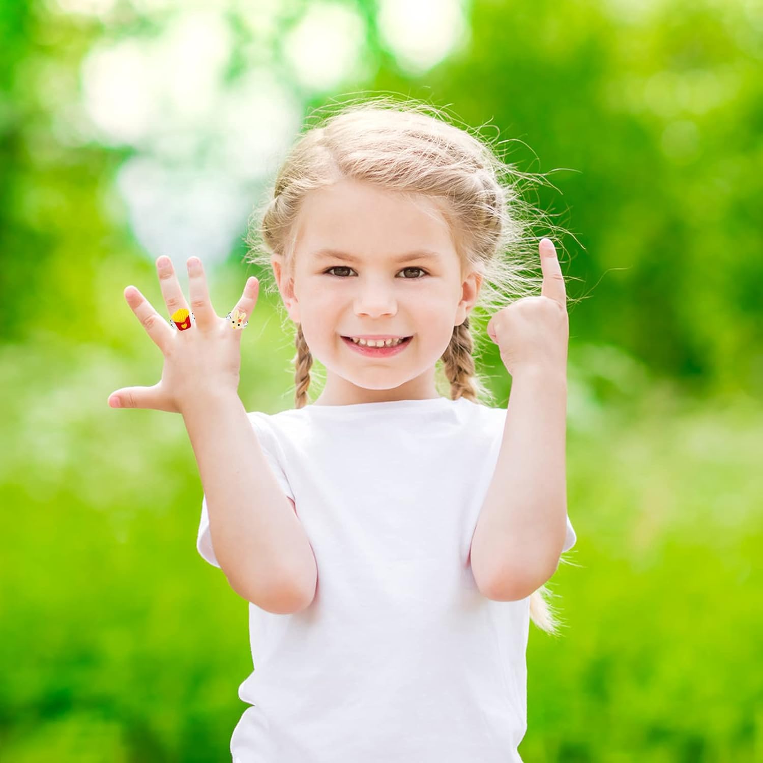 SOTOGO – 36 piezas de anillos de joyería para niña, anillos de juego y anillos de vestir, regalo para niñas pequeñas