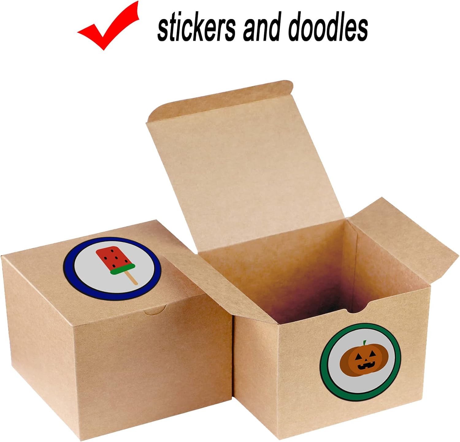 Xxcxpark 30 cajas de regalo de papel kraft marrón de 5 x 5 x 3.5 pulgadas, caja de embalaje de regalo de papel kraft con tapa para manualidades,