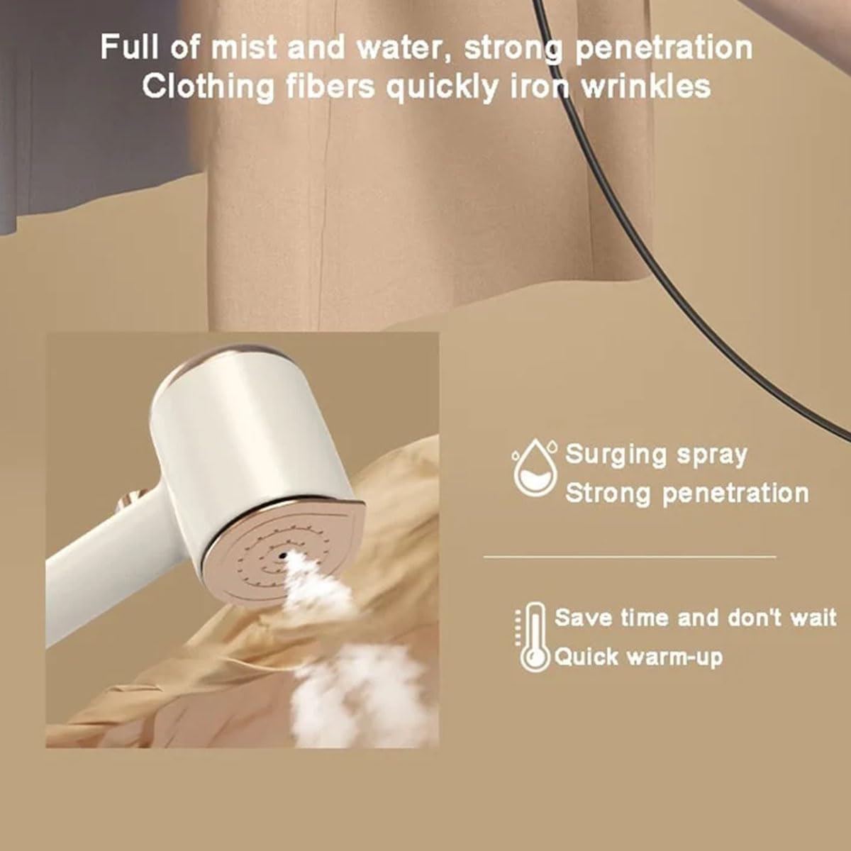 Mini máquina de planchar portátil, mini máquina de planchar de mano de viaje y de mano, mini plancha de vapor portátil, vaporizador portátil para