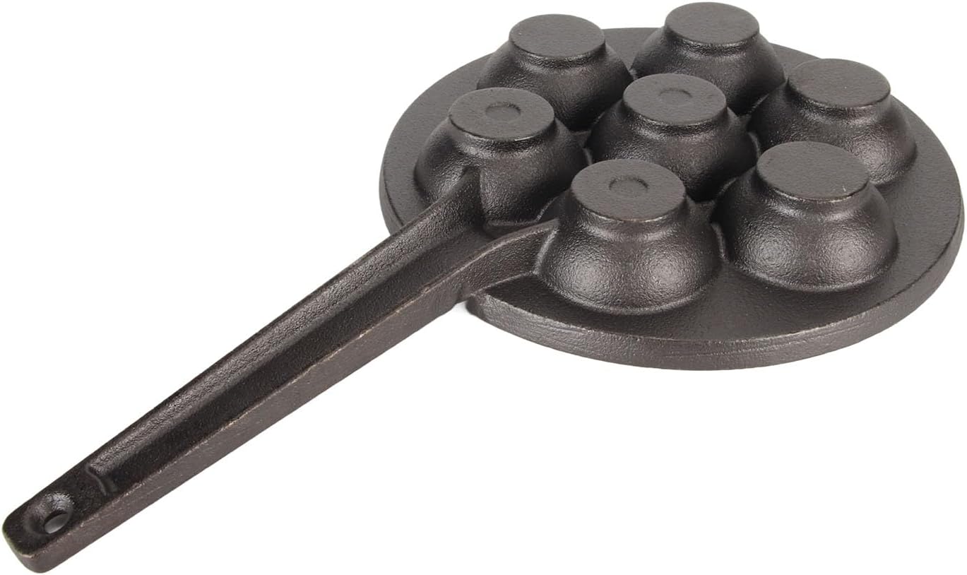 Fdit Takoyaki Maker de 7 agujeros, sartén antiadherente Takoyaki, placa de hierro fundido para cocinar molud bandeja para Takoyaki y hacer
