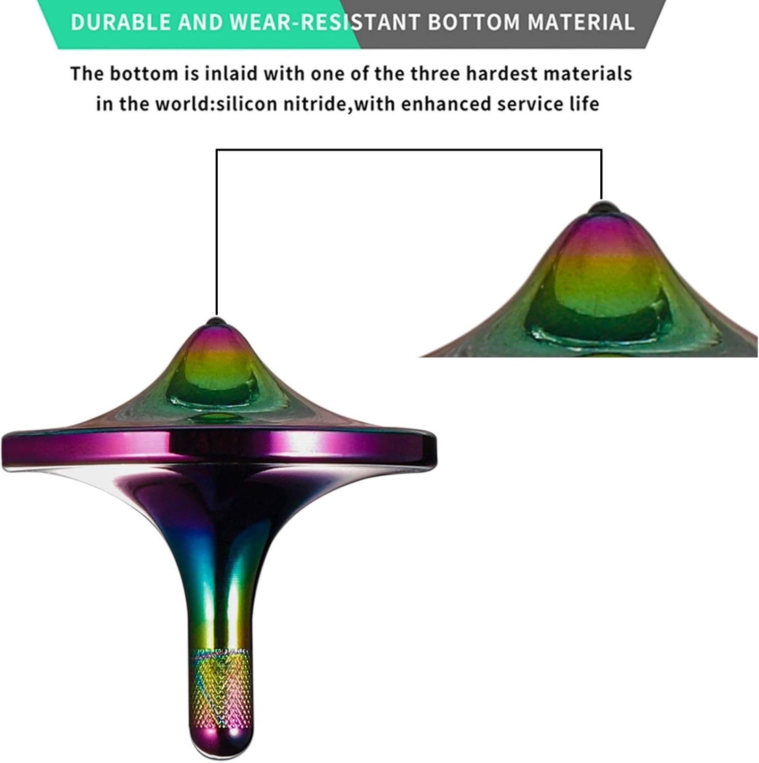 Parte superior giratoria de acero inoxidable, exquisito equilibrio perfecto bien hecho de metal para escritorio EDC pequeño juguete para la