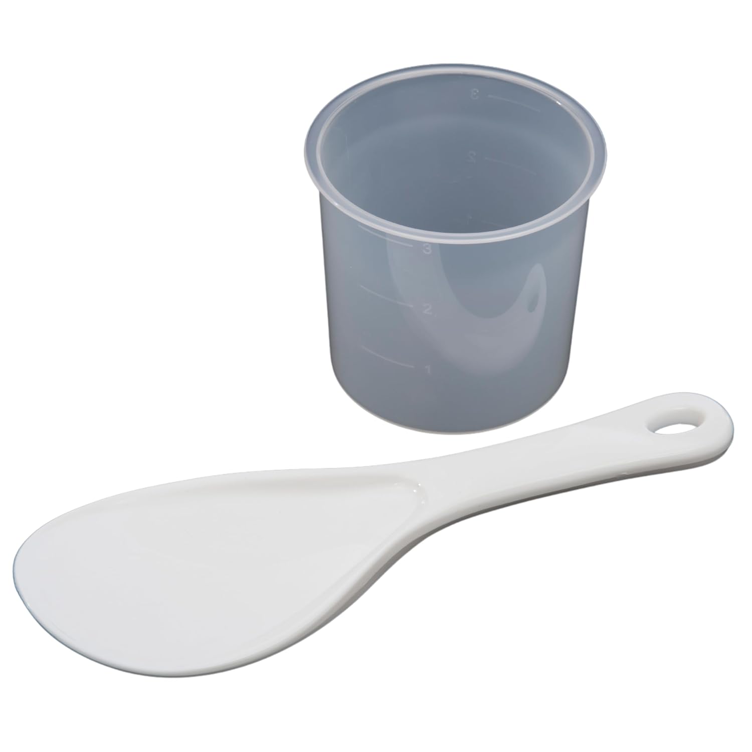 RC-E30 – Arrocera económica de alta resistencia, capacidad para 30 tazas, tenedor de plástico de gran tamaño, blanco, 13 pulgadas de alto x 20