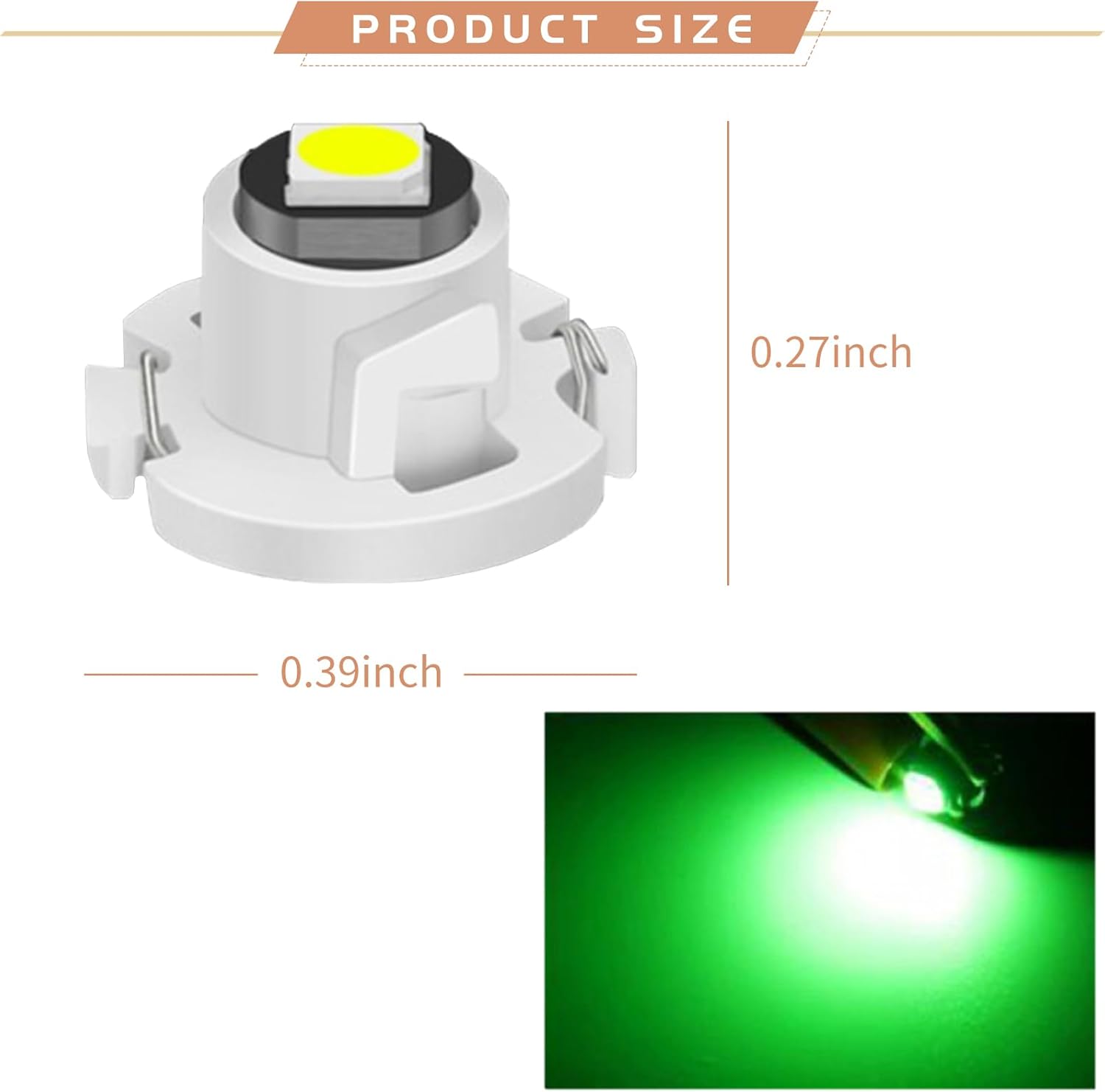 yvshy 10 lámparas de escritorio T4.2 para instrumentos de automóvil, carcasa de ABS 3030 de 12 V, estructura sin filamento, luz indicadora ultra