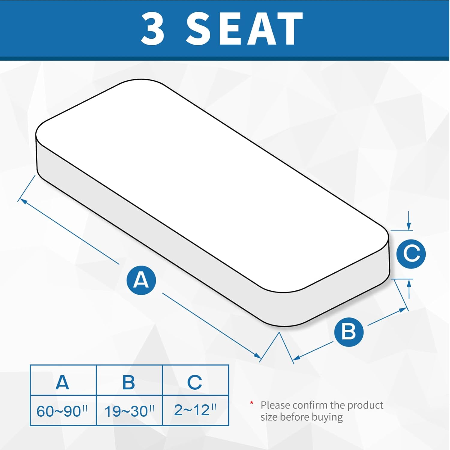 ZNSAYOTX Fundas elásticas para cojines de sofá, fundas de asiento de repuesto suave, patrón único, protector de muebles con parte inferior elástica