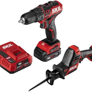 SKIL Kit combinado de 2 herramientas PWRCore 12 sin escobillas 12V 12 pulgada taladro inalámbrico y sierra recíproca compacta sin escobillas, SKIL Kit combinado de 2 herramientas PWRCore 12 sin escobillas 12V 12 pulgada taladro inalámbrico y sierra recíproca compacta sin escobillas,