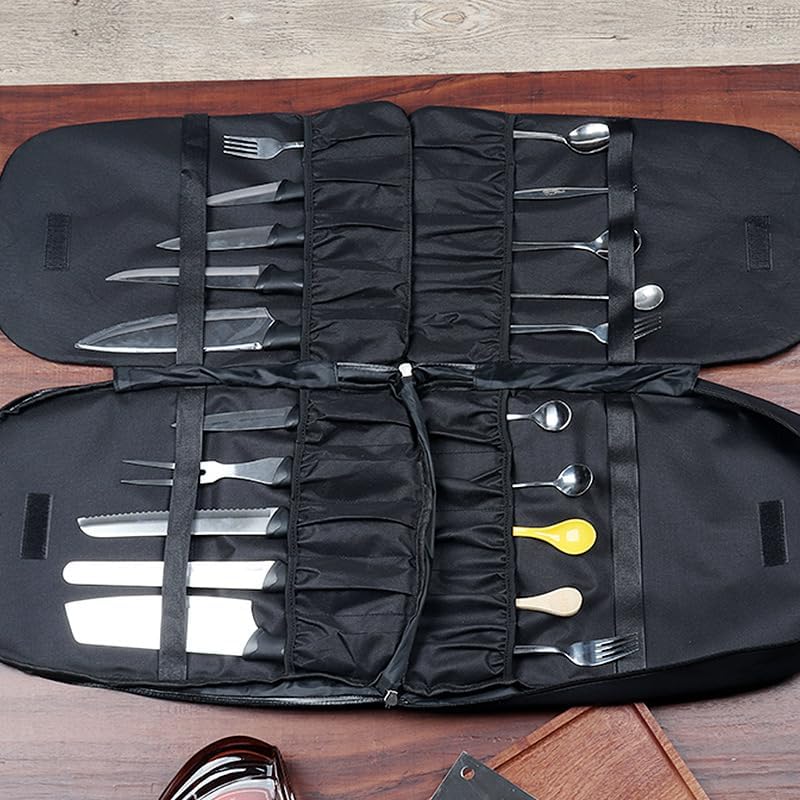 Bolsa para cuchillos de chef, mochila para cuchillos de chef, mochila para cuchillos para chefs, más de 21 bolsillos para cuchillos y utensilios de