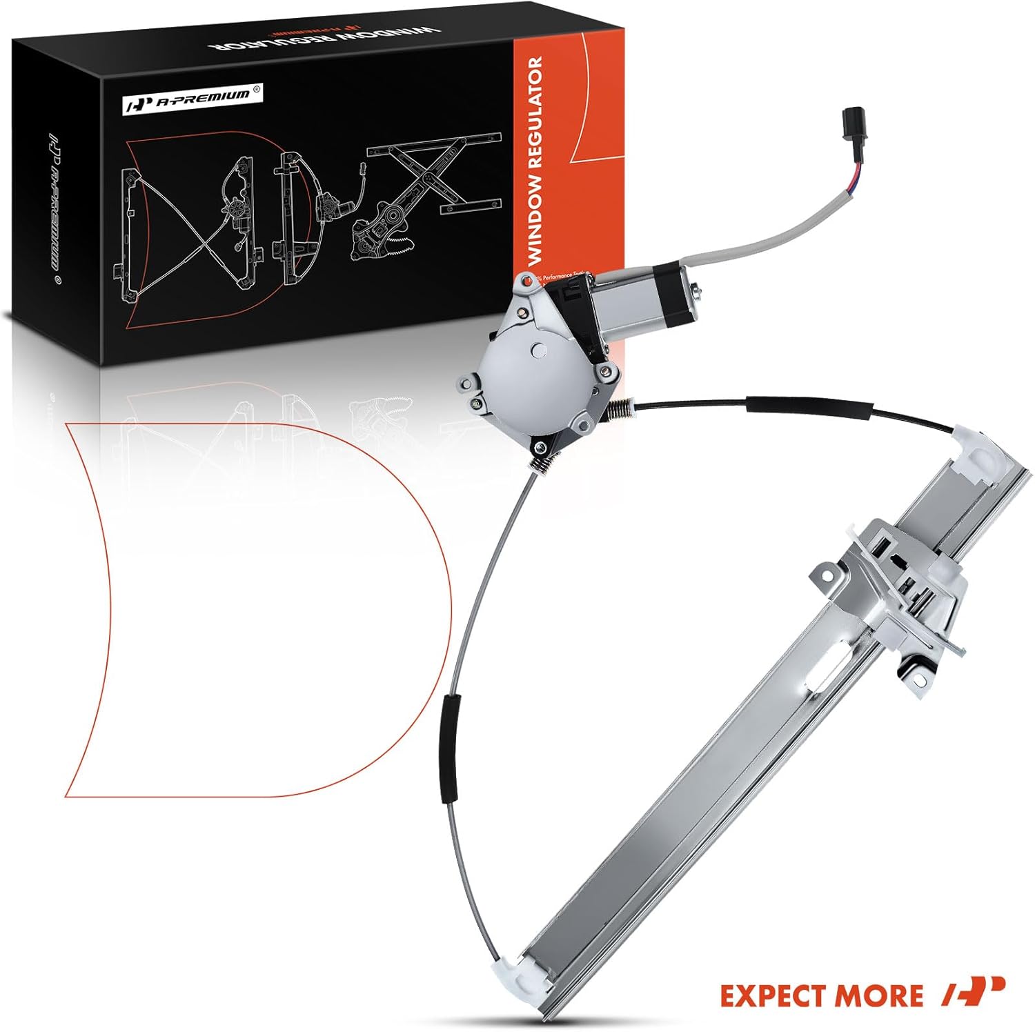 A-Premium Elevalunas eléctrico con motor compatible con Ford Escape 2008-2012 Mazda Tribute Mercury Mariner 2008-2011 lado del pasajero delantero