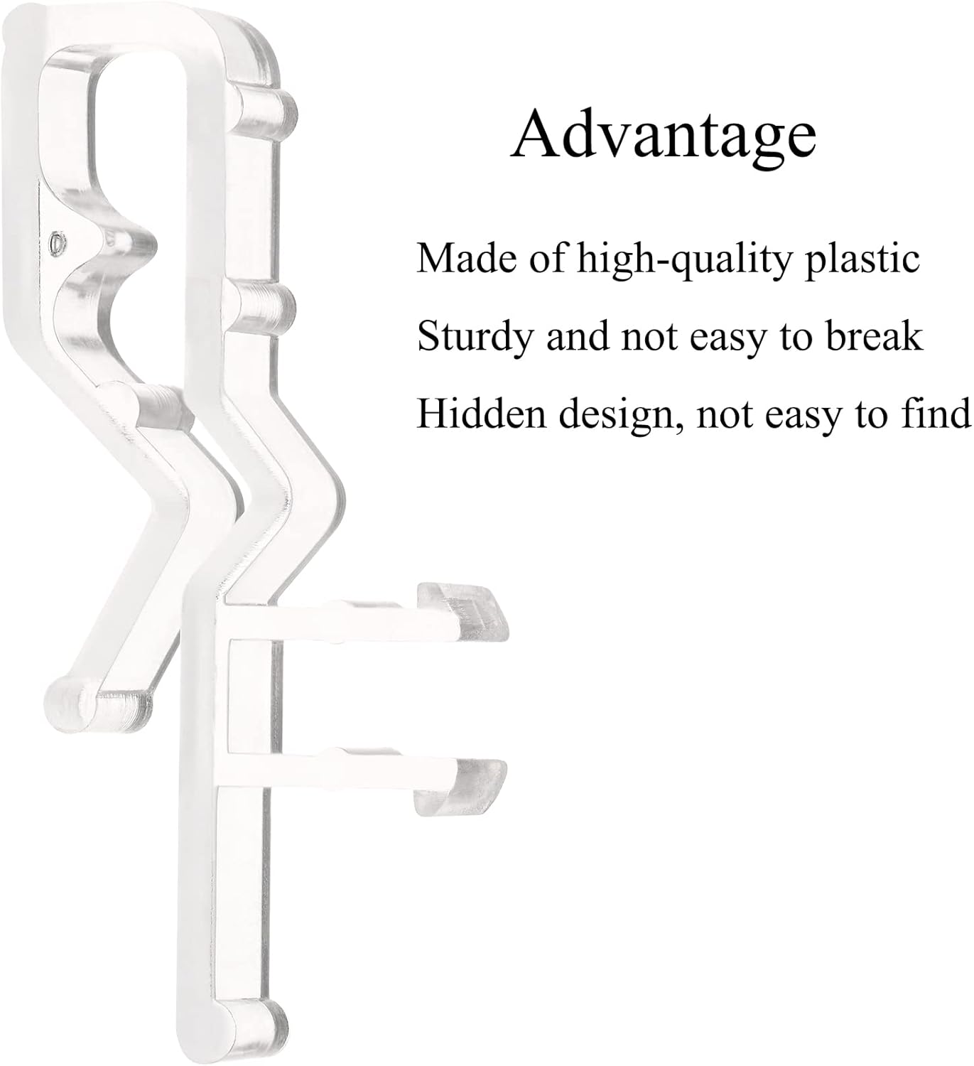 Clips de cenefa para persianas de 1.8 pulgadas, clips de plástico transparente para persianas de madera horizontales (20 piezas)