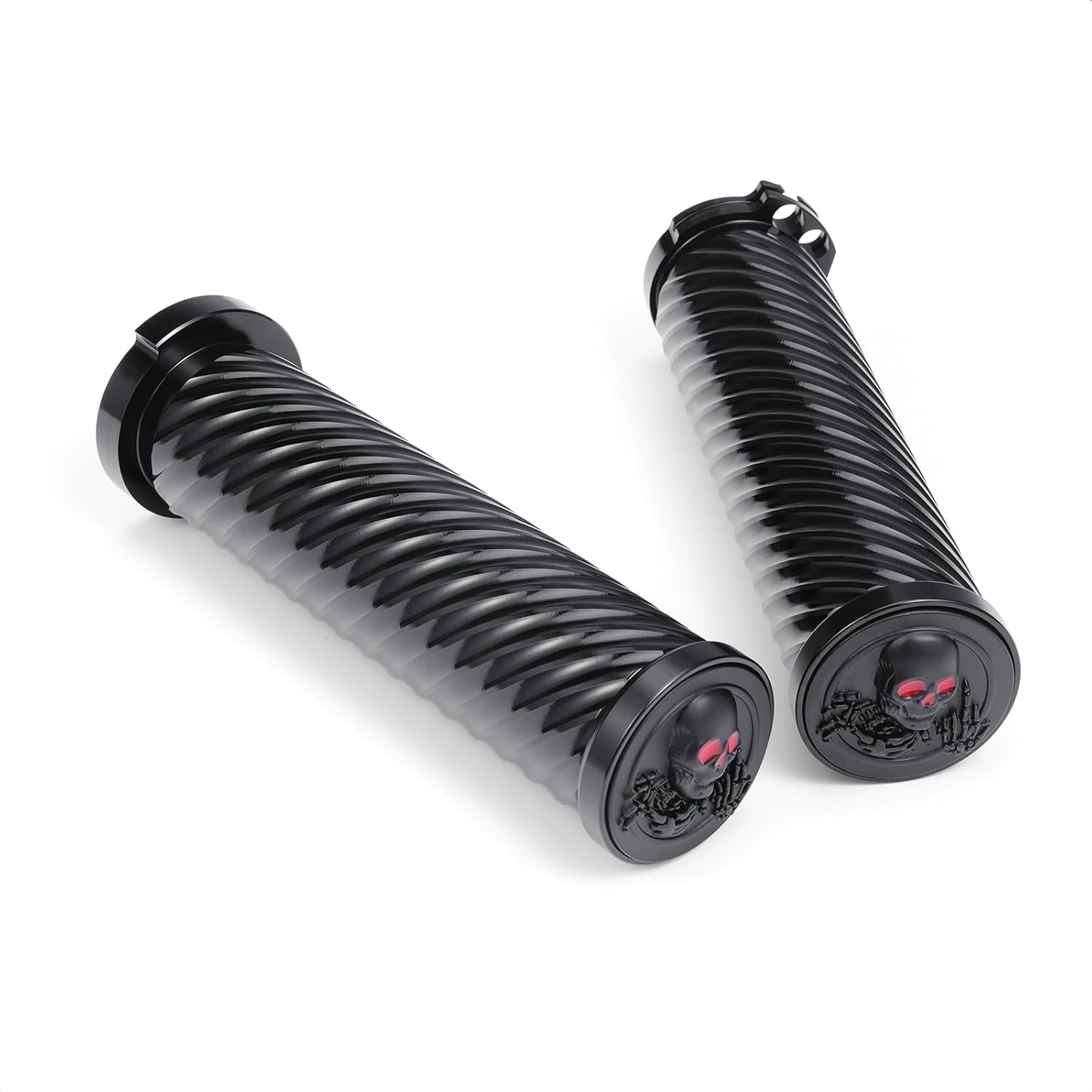 Manillar CNC de aluminio negro para motocicleta, agarre para Harley Sportster Touring Dyna Softail