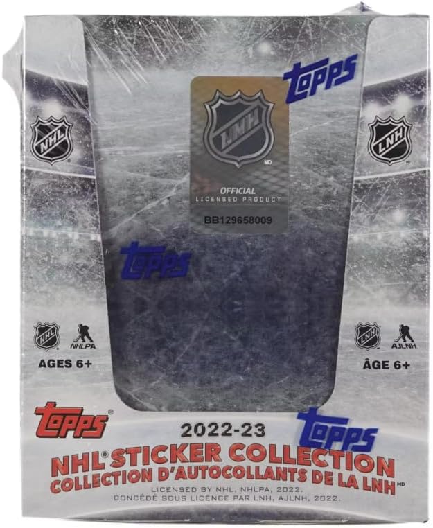2022-23 NHL Topps Hockey Stickers Collection Factory Sealed Box 50 Packs. Smaller than regular sportscard, paper thin, See scans for details of the