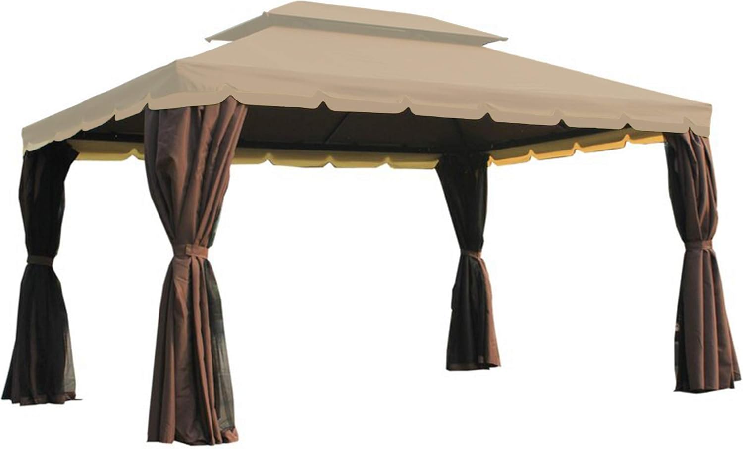 Garden Winds Toldo de repuesto compatible con los modelos Outsunny Classic de 10 x 13 para cenador 01-0879, OTSU1444, 84C-101, tela Riplock 350 de