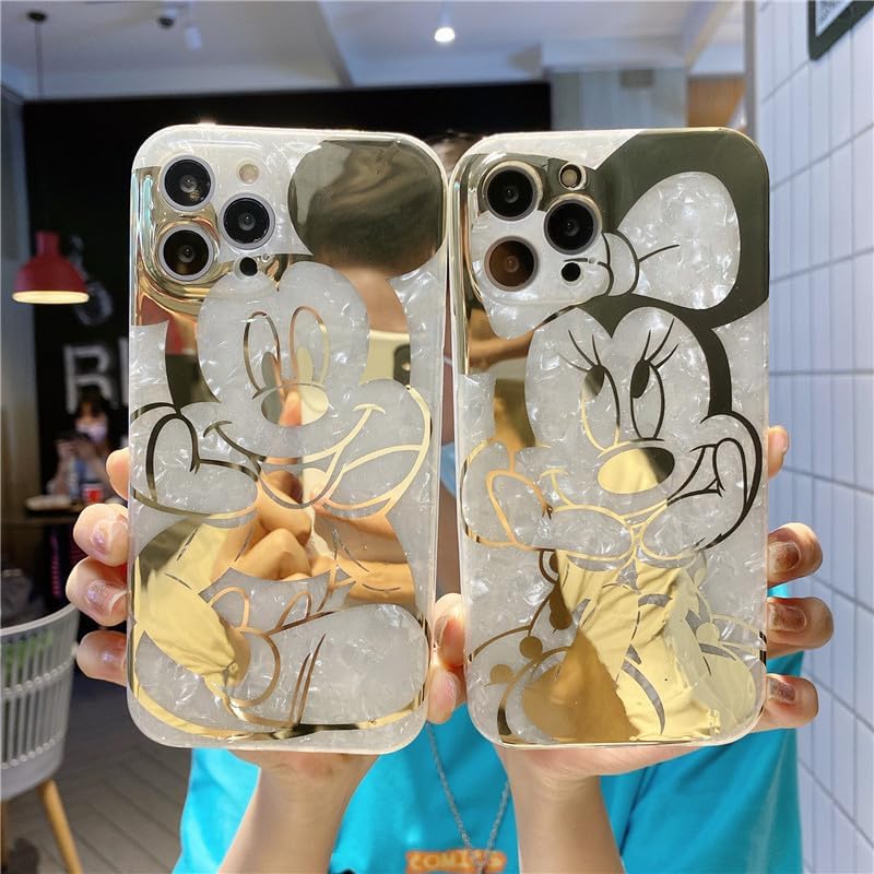 Threesee Funda para iPhone 15 Pro Max, bonita funda protectora de TPU suave de 6.7 pulgadas, diseño de Minnie Mouse para mujeres y niñas