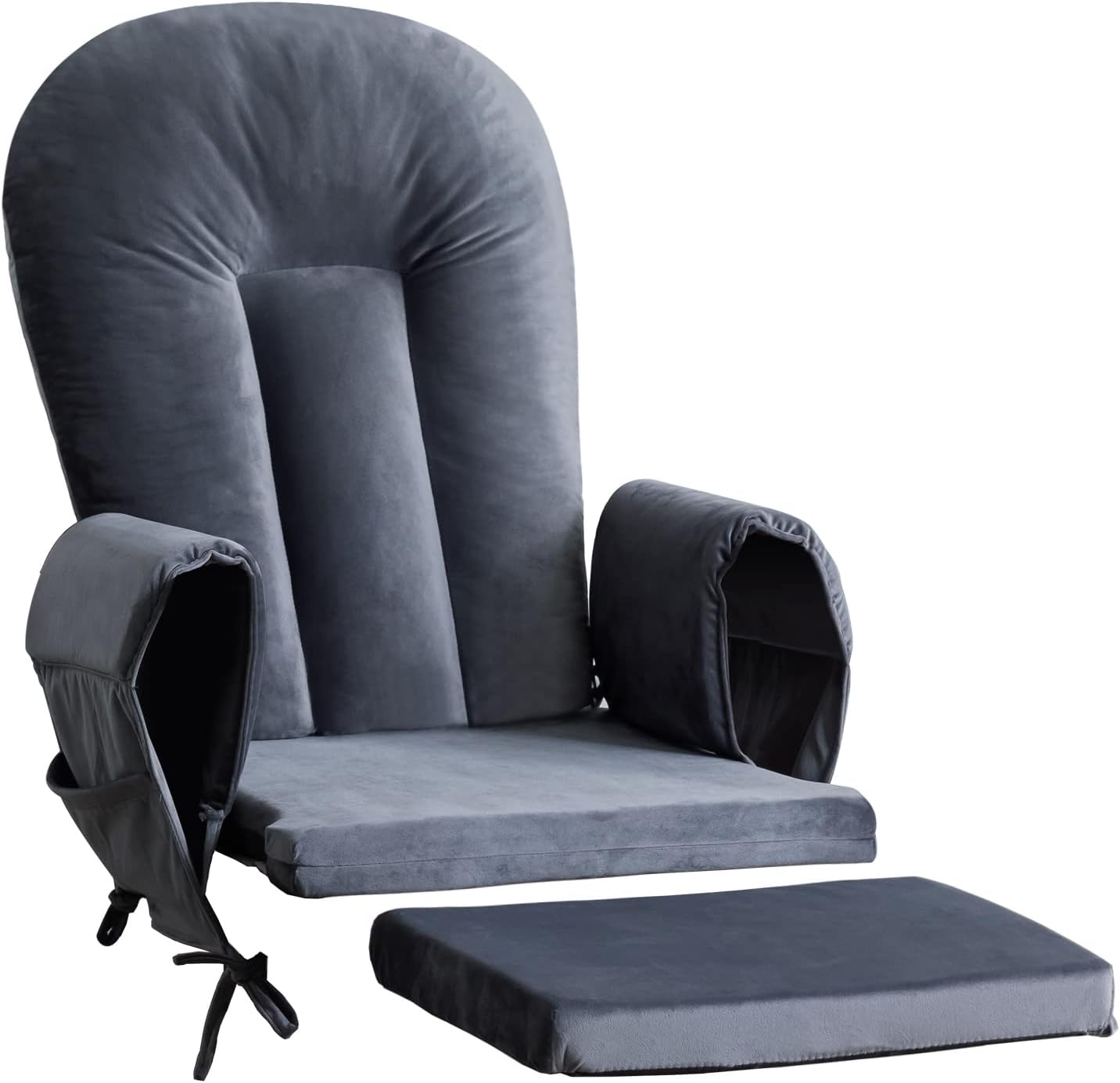 Paddie Glider Rocker – Juego de cojines de repuesto con terciopelo de almacenamiento, lavables, antideslizantes, para silla mecedora de guardería, 5