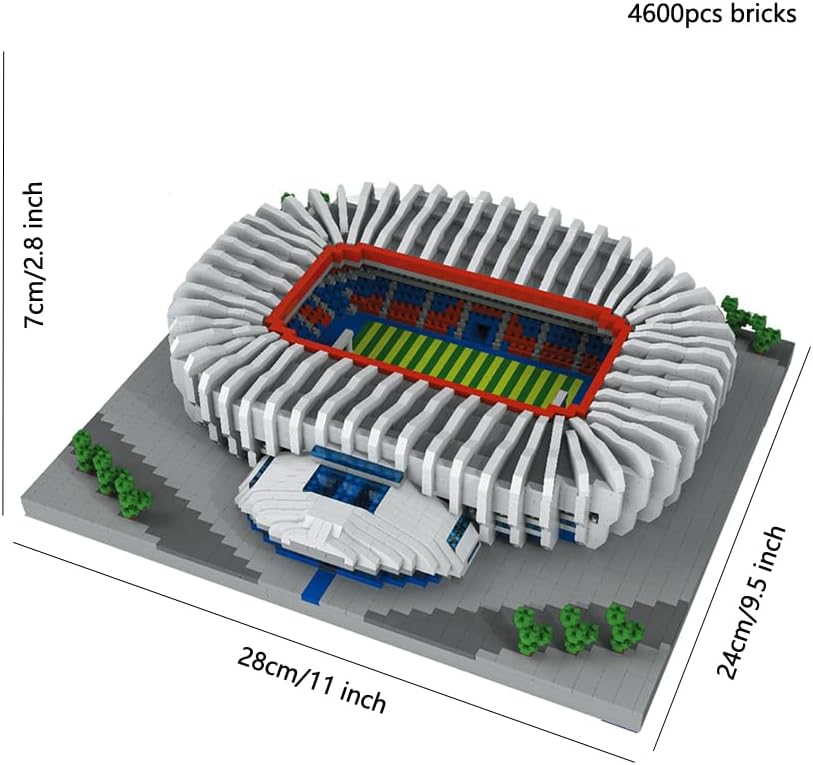 Kit de bloques de micro diamantes para estadio de fútbol de París, juguete de rompecabezas atractivo para adultos para montar un campo de fútbol