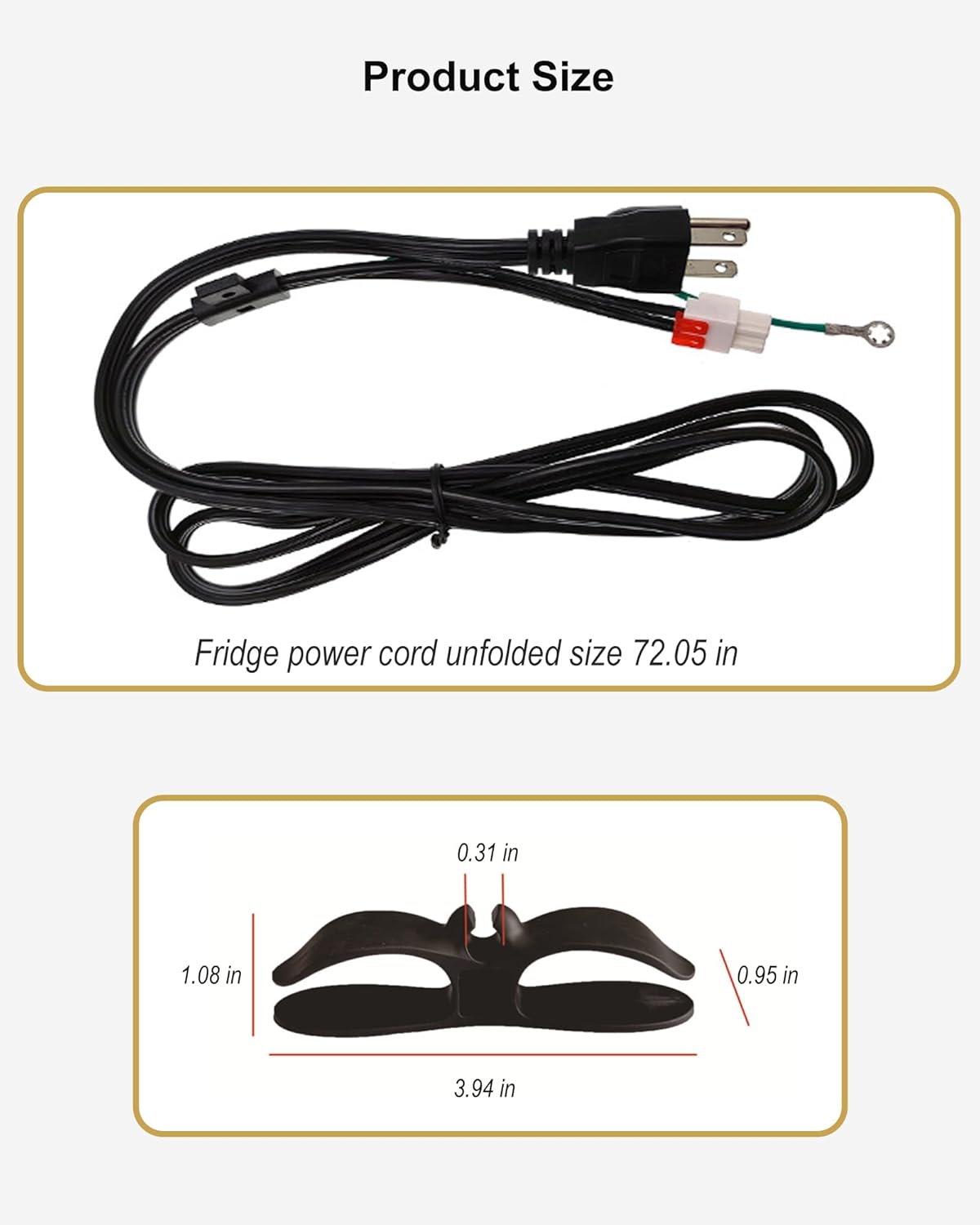 3903-001003 Cable de alimentación para refrigerador para Samsung, 3903-000519 Cable de alimentación de refrigerador para Kenmore Elite, compatible