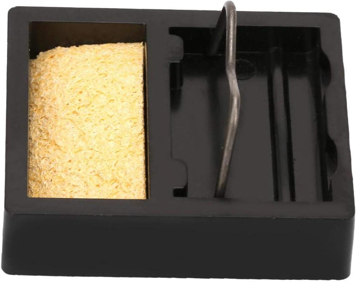 HWY-001 Mini soporte de hierro eléctrico con esponja limpiadora de puntas 1,112.0 F resistente a altas temperaturas para soldar, ensamblar y