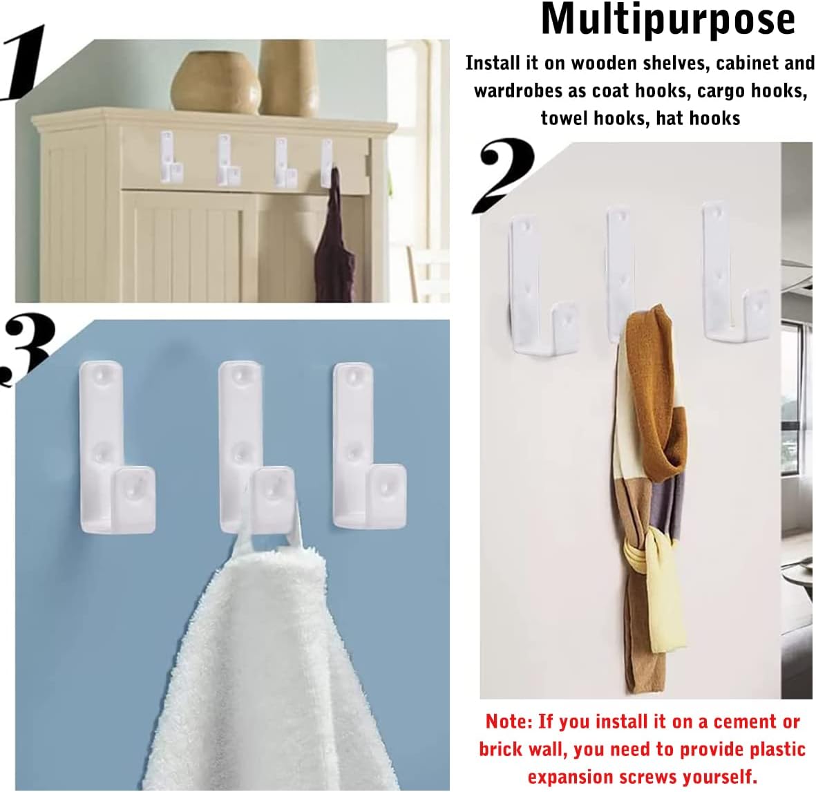Paquete de 2 soportes de gancho para litera, dentro de 1 pulgada, ganchos de escalera para cama de niños, ganchos de metal de PVC blanco, accesorios