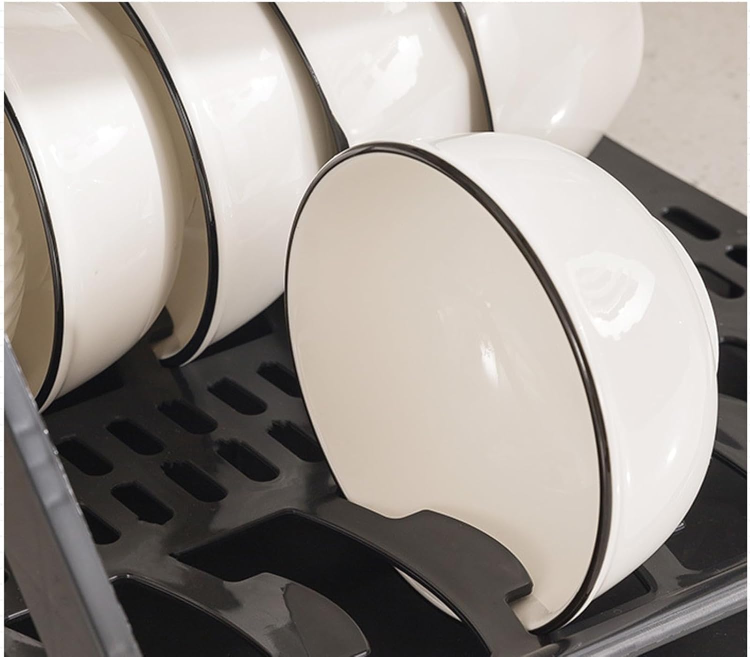 LYYMORPH Escurridor de platos, escurridor de platos para encimera de cocina, escurridor de platos con escurridor, escurridor de platos pequeño y