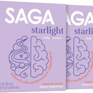SAGA Starlight – Suplemento para dormir con hongos para el bienestar, bebida funcional para relajación, calma y apoyo al sueño con Ashwagandha, SAGA Starlight – Suplemento para dormir con hongos para el bienestar, bebida funcional para relajación, calma y apoyo al sueño con Ashwagandha,