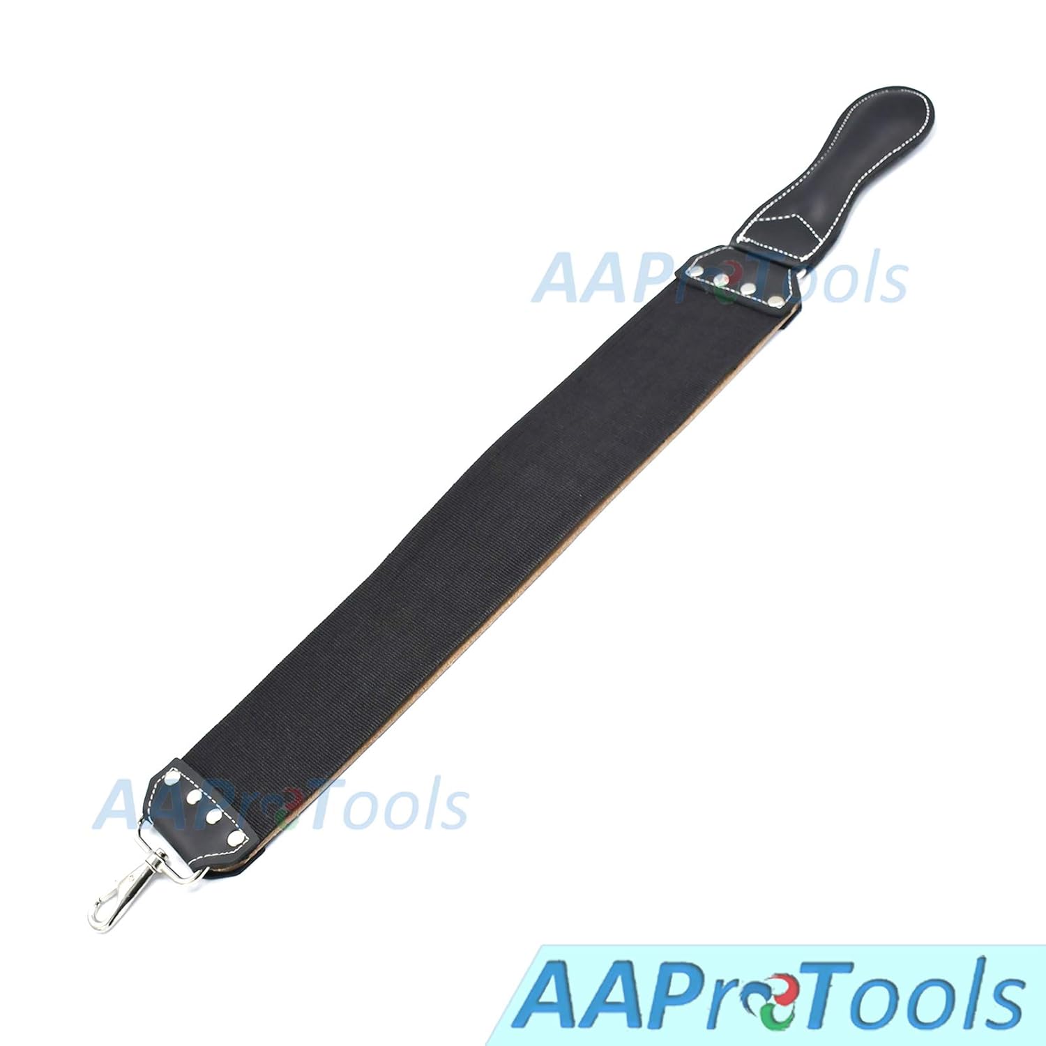 Leather Strop 3 x 20 pulgadas Barber’s Razor Strop Cow Hide, correas dobles con clip giratorio. Es una gran adición para cualquier juego de afeitado