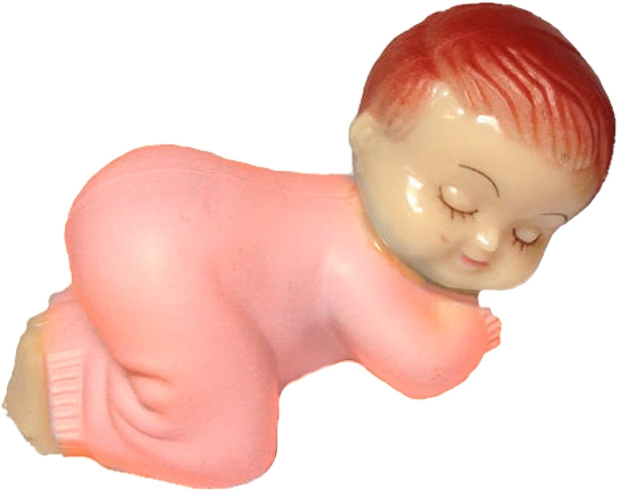 3 recuerdos de plástico para dormir para baby shower de 2.5 x 1 pulgadas, rosa claro
