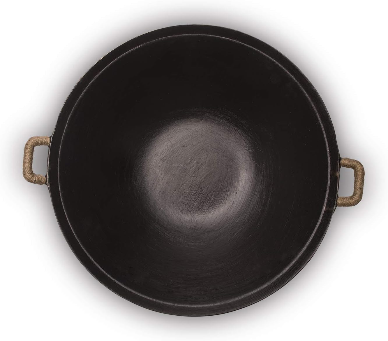 ZhenSanHuan Wok de hierro fundido hecho a mano, sin revestimiento, sin pintura, saludable, fondo plano, apto para inducción (12.6 pulgadas)