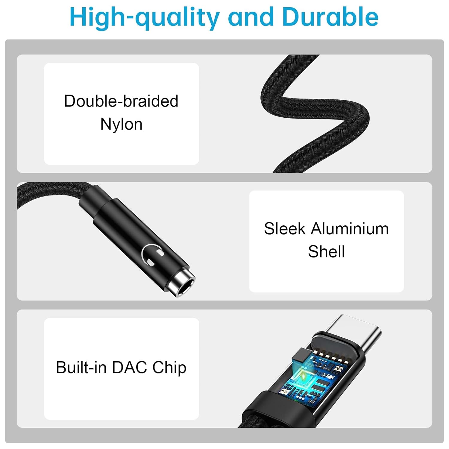 2 en 1 Samsung USB tipo C a 0.138 in adaptador de auriculares y cargador para Galaxy S23S22S21A34,60W PD USB C a audio auxiliar Jack Dongle Cable de