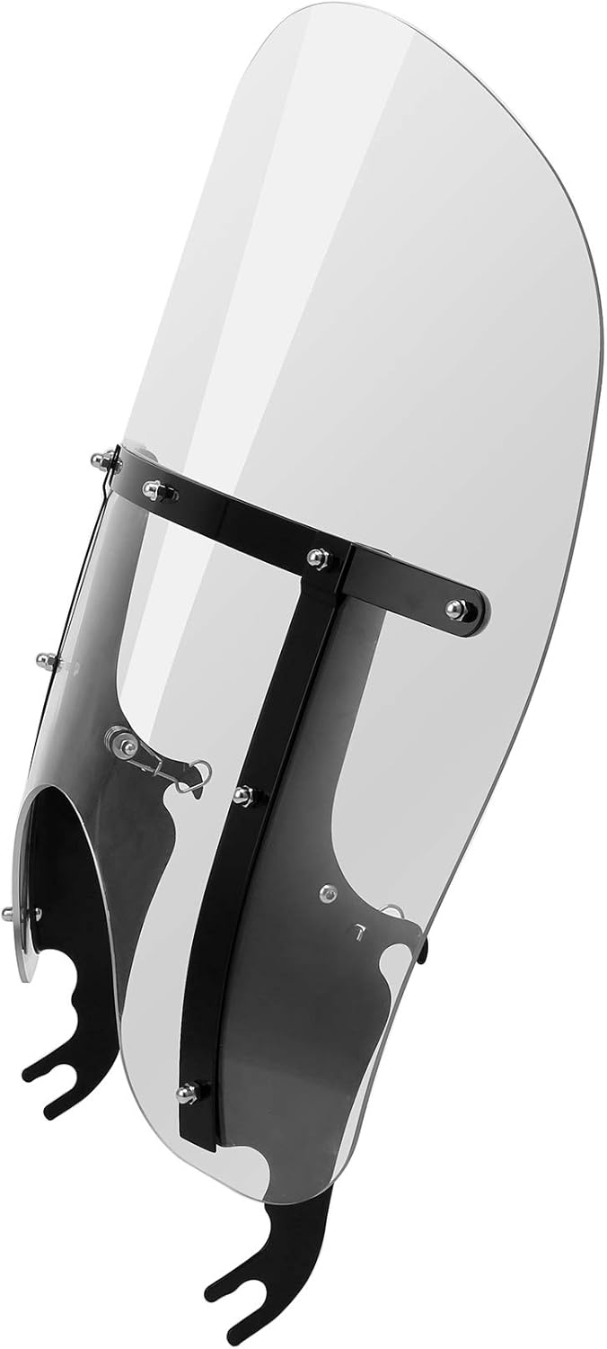 TCT-MOTORPARTS Parabrisas bajo apto para Harley Heritage Softail Fatboy Slim 2000-2017 FLS, FLSS, FLST, FLSTC, FLSTF, FLSTFB