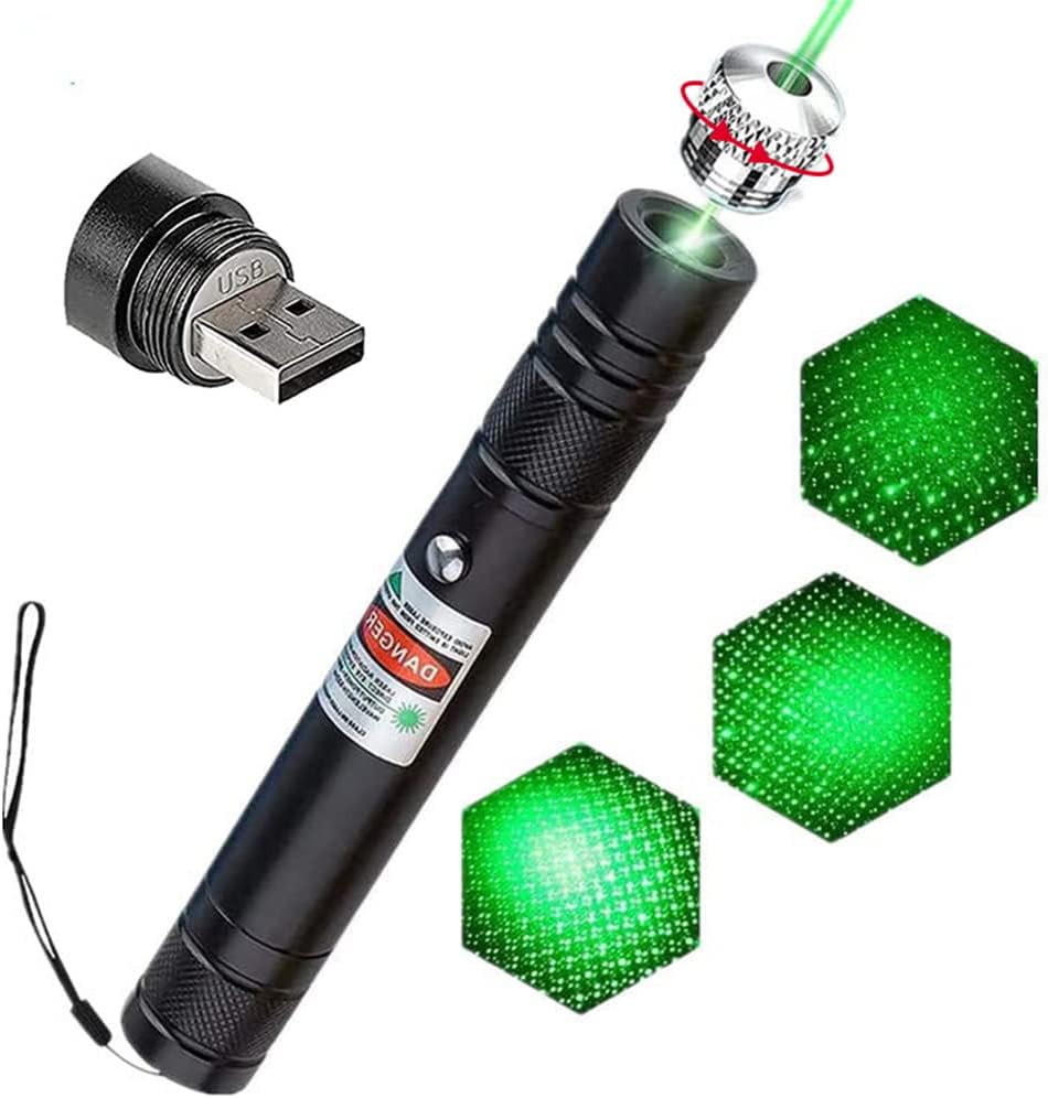 Puntero láser rojo de alta potencia de alta potencia de largo alcance puntero de luz láser fuerte para gatos perros puntero láser recargable de alta