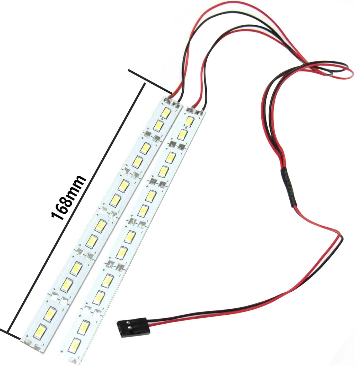ShareGoo – Tira de luces LED RC de aluminio con 24 LED, 6 V, compatible con 110 18 HPS HPI Redcat Traxxas RC Car Crawler Buggy, color blanco