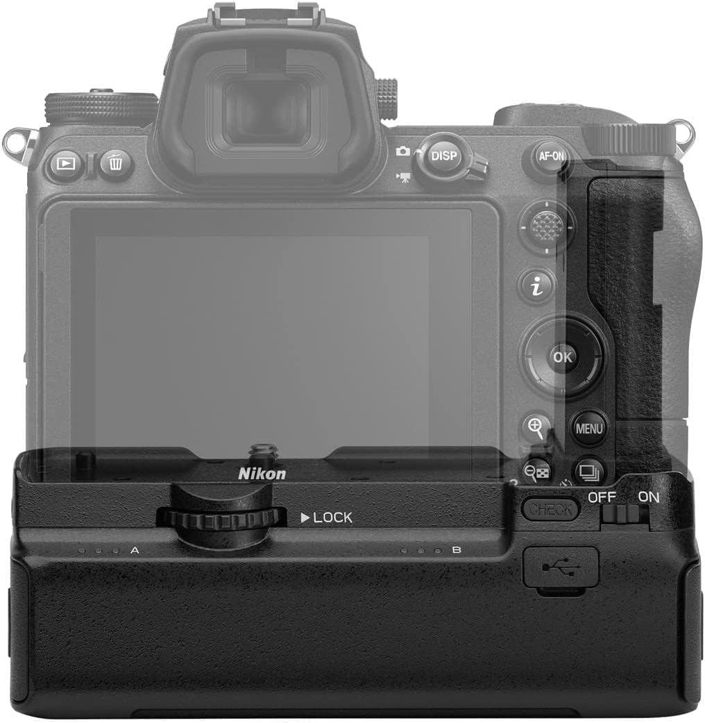 Kit de agarre de batería para cámaras Nikon Z5, Z6, Z6 II, Z7, Z7 II, incluye repuesto de agarre de batería MB-N10 + cantidad de 2 baterías EN-EL15C