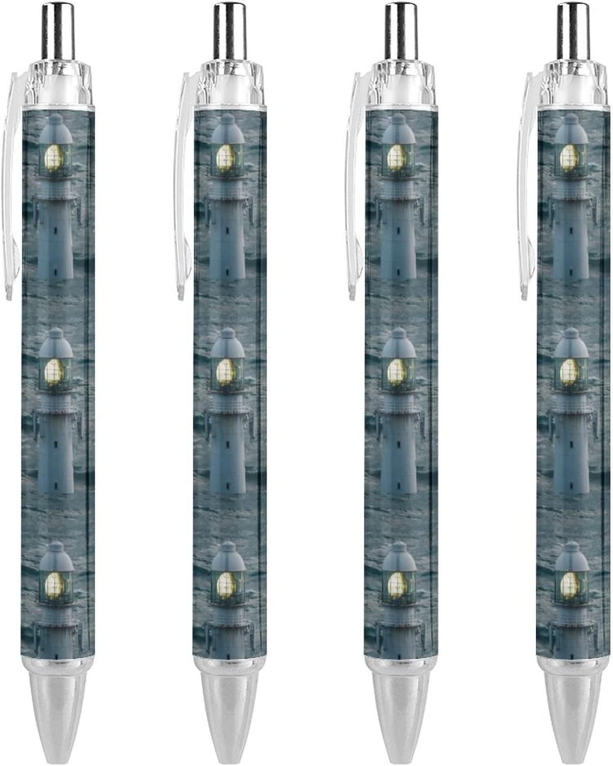 TOPISE Lighthouse in The Storm – Bolígrafo retráctil para escribir, suministros de oficina, regalos para mujeres y hombres