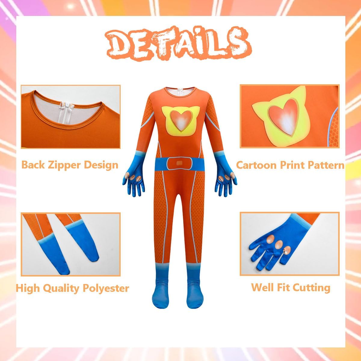 AGRIBAZAAR Disfraz de cosplay de gatitos lindos para niños con máscara y diadema, 3-10 años