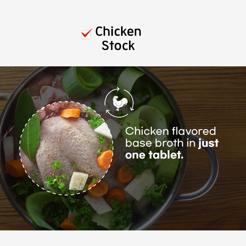 Jwellfood Tableta de obra maestra de caldo de pollo coreano, 20 unidades individuales