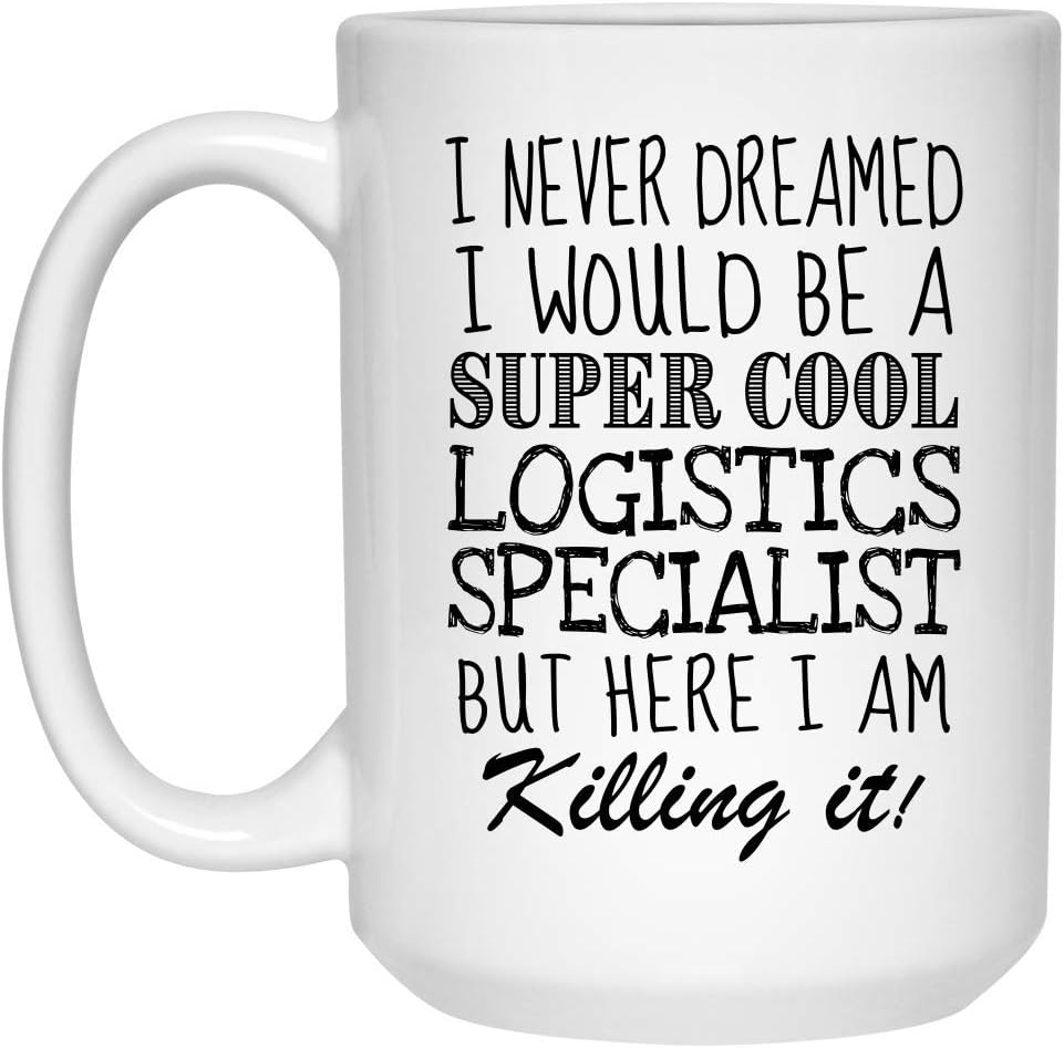 Shirt Luv Logistics Specialist Coffee Mug Funny Appreciation Gifts 15 oz Tea Cup For Men Women White