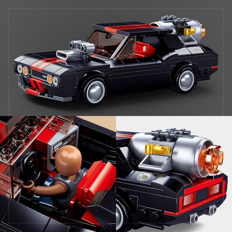 Technic – Kit de construcción de coche deportivo, 502 piezas 2 en 1 Super 9 modificado, modelo coleccionable de coche de carreras con técnica de
