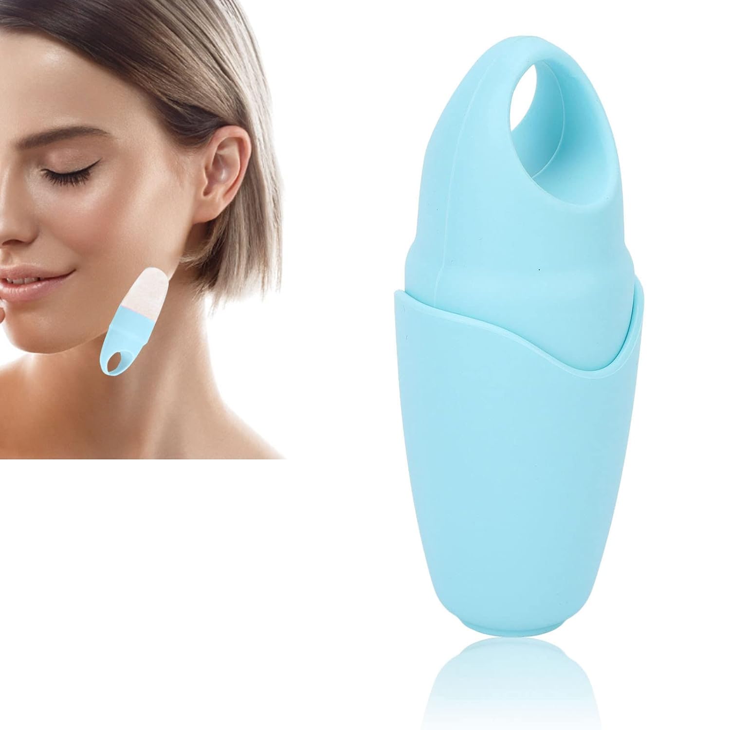 Diseño opcional en forma de V de 2 colores, masaje facial Gua Sha para reducir los poros, eliminar ojos hinchados, estiramiento facial, molde de