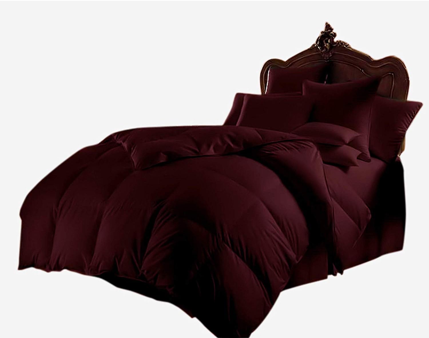 Glamour Bedding Lujoso edredón alternativo de plumón de ganso para todas las estaciones, tamaño individual XL, edredón de 3 piezas, juego de edredón