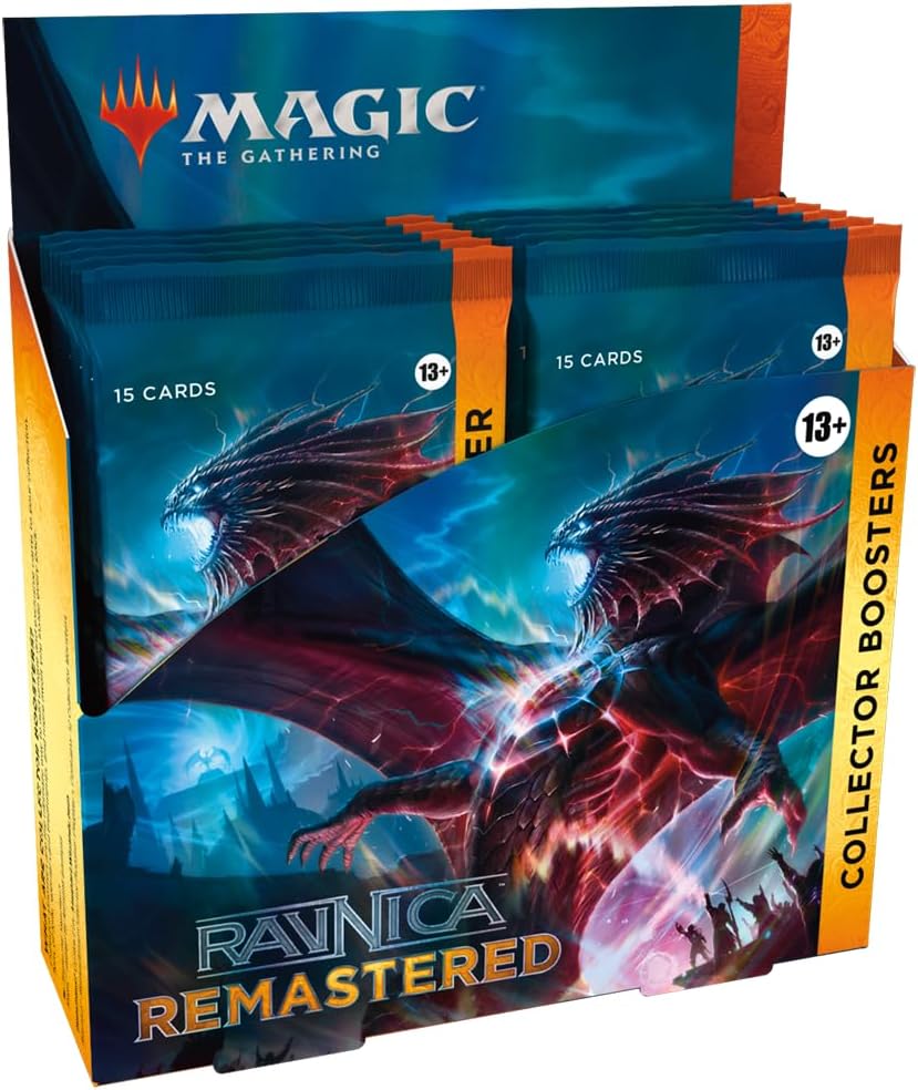 Magic The Gathering Ravnica Remastered – Caja de refuerzo para coleccionista, 12 paquetes (180 cartas mágicas)