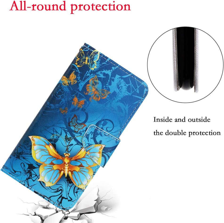 Funda pintada para iPhone XR, elegante carcasa de cuero con cierre magnético, funda protectora a prueba de golpes con correa para la muñeca para