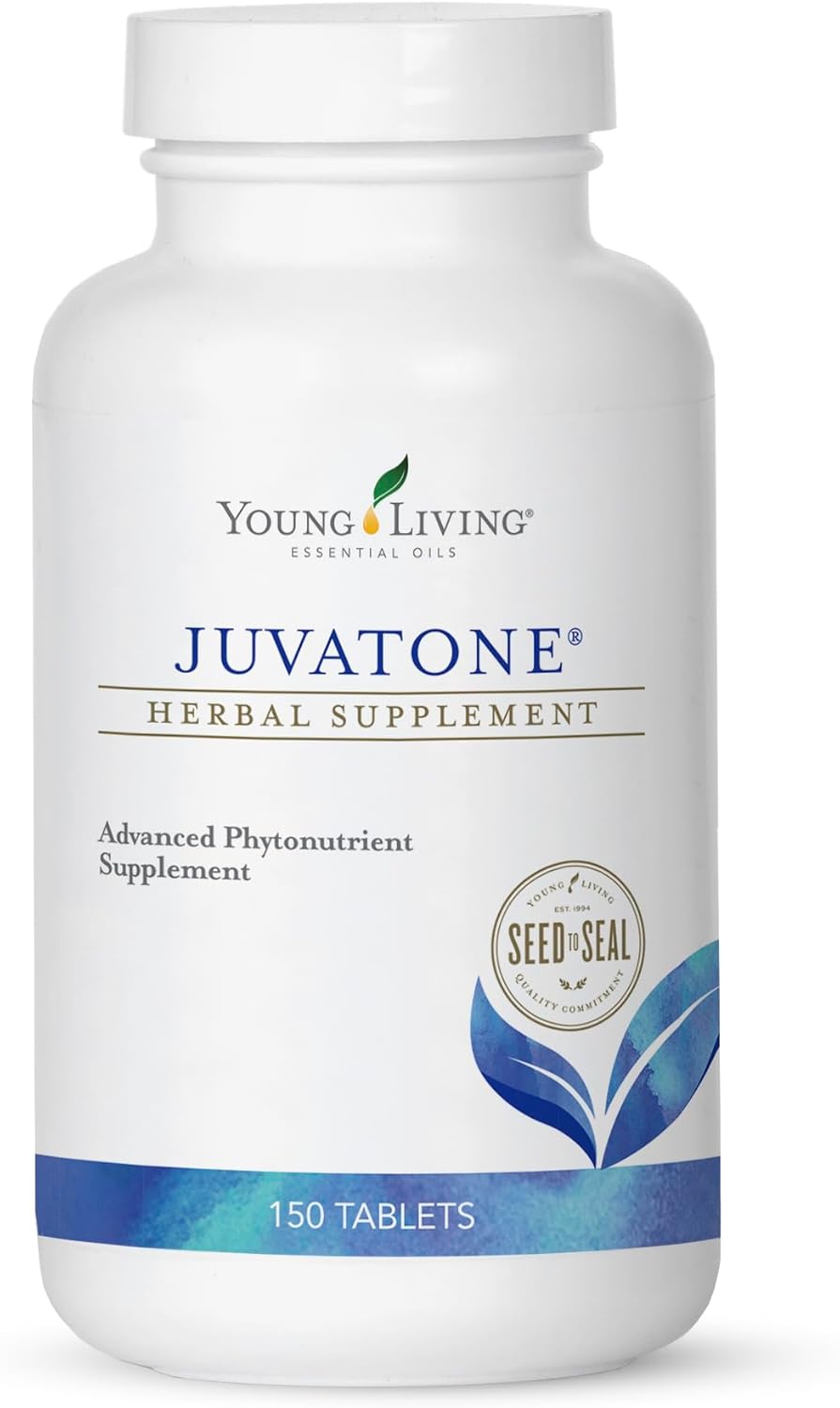 Young Living JuvaTone Tablets 150 ct – Tabletas de suplemento de hierbas – Complejo herbario de fitonutrientes y aceites esenciales de primera