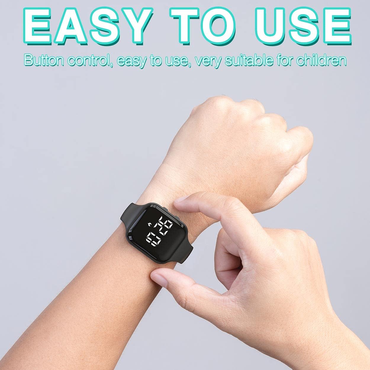 Reloj de seguimiento de actividad física sin Bluetooth, reloj podómetro digital, con conteo de pasos, distancia, calorías, cronómetro, despertador,