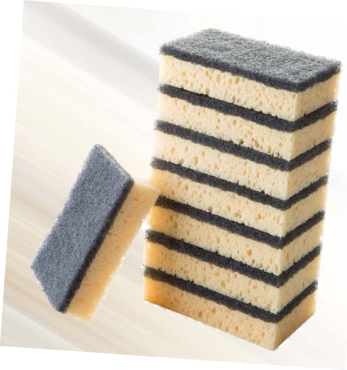 DOITOOL 8 esponjas a granel limpiador de platos Nubuck limpiador esponja de cocina esponja de limpieza de platos esponja de lavado de platos forma