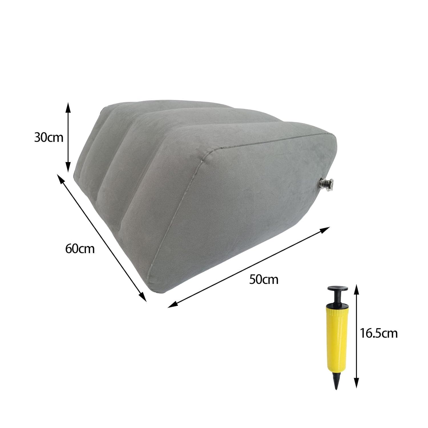 Fonowx Almohada inflable para piernas Almohada de elevación de piernas Fácil de inflar Almohada de cuña de rodilla de viaje Almohada de cuña