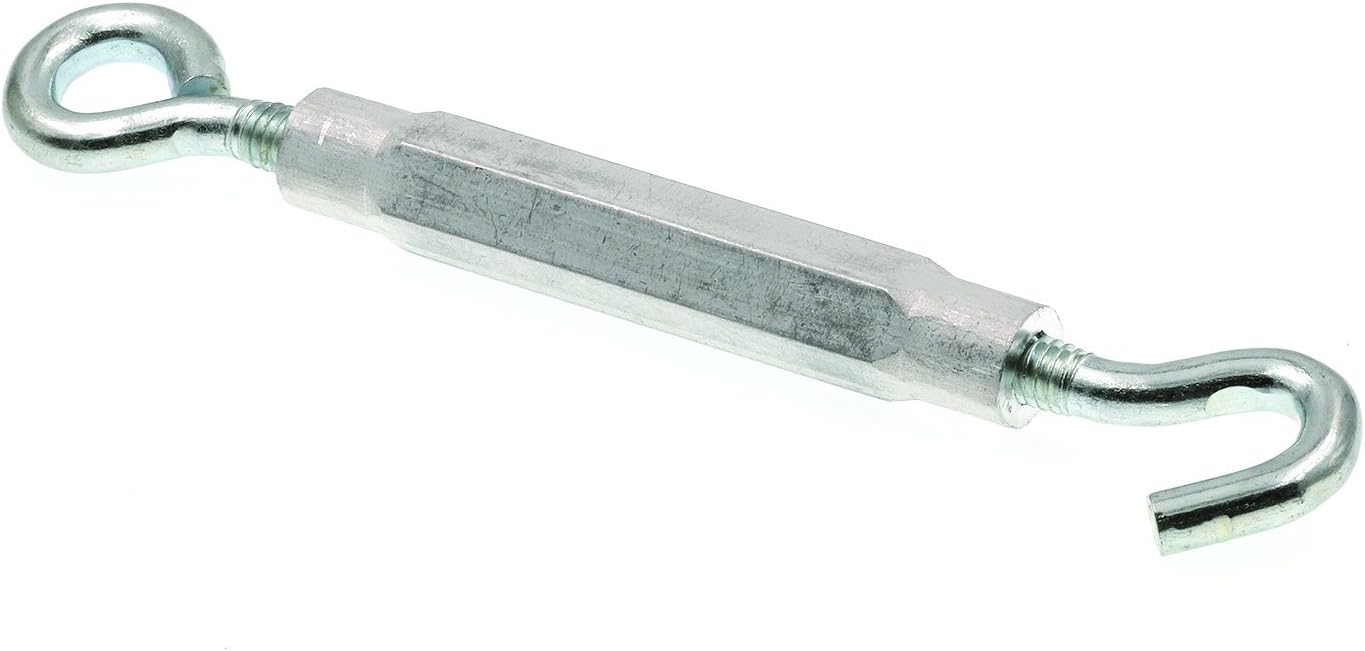 Prime-Line 9070487 Tensores, ojo a gancho, 516 pulgadas x 9-14 pulgadas, acero chapado en zinc (paquete de 5)
